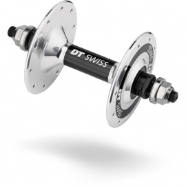 Track front hub  100 mm bolt on  20 hole silver